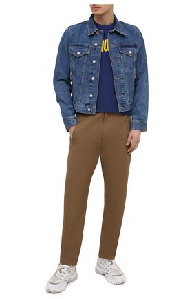 Мужская хлопковая футболка DSQUARED2 темно-синего цвета по цене 20800 руб., арт. S74GD0834/S21600 | Фото 2 Мужская хлопковая футболка DSQUARED2 темно-синего цвета, арт. S74GD0834/S21600 | Фото 2 (Длина (для топов): Стандартные; Материал внешний: Хлопок; Стили: Гранж; Принт: С принтом; Рукава: Короткие)