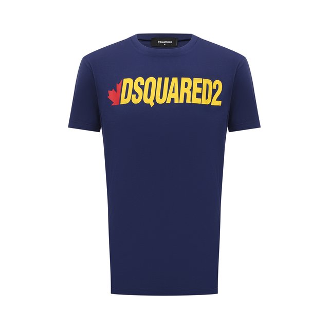 Хлопковая футболка Dsquared2 синего цвета