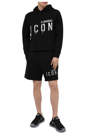 Мужские хлопковые шорты DSQUARED2 черного цвета по цене 29950 руб., арт. S79MU0015/S25042 | Фото 2 Мужские хлопковые шорты DSQUARED2 черного цвета, арт. S79MU0015/S25042 | Фото 2