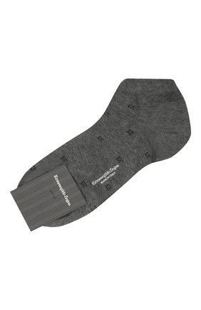 Мужские хлопковые носки ERMENEGILDO ZEGNA серого цвета по цене 2295 руб., арт. N5V023800 | Фото 1 Мужские хлопковые носки ERMENEGILDO ZEGNA серого цвета, арт. N5V023800 | Фото 1