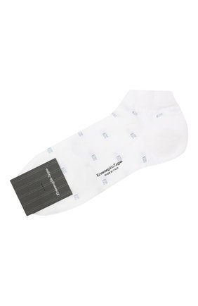 Мужские хлопковые носки ERMENEGILDO ZEGNA белого цвета по цене 2295 руб., арт. N5V023800 | Фото 1 Мужские хлопковые носки ERMENEGILDO ZEGNA белого цвета, арт. N5V023800 | Фото 1