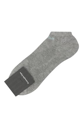 Мужские носки ERMENEGILDO ZEGNA светло-серого цвета, арт. N5V024040 | Фото 1 (Материал внешний: Синтетический материал; Кросс-КТ: бельё)