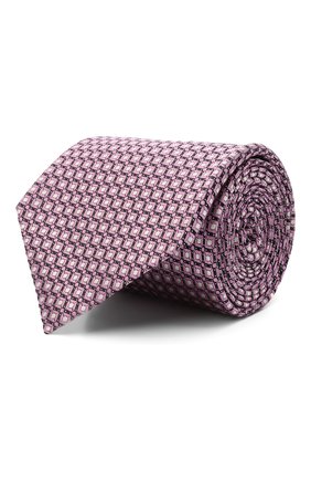 Мужской шелковый галстук ERMENEGILDO ZEGNA розового цвета, арт. Z9D13/18B | Фото 1 (Материал: Шелк, Текстиль; Принт: С принтом)