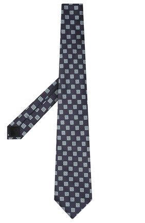 Мужской шелковый галстук ERMENEGILDO ZEGNA темно-синего цвета, арт. Z9D80/1XW | Фото 2 (Материал: Текстиль, Шелк; Принт: С принтом)