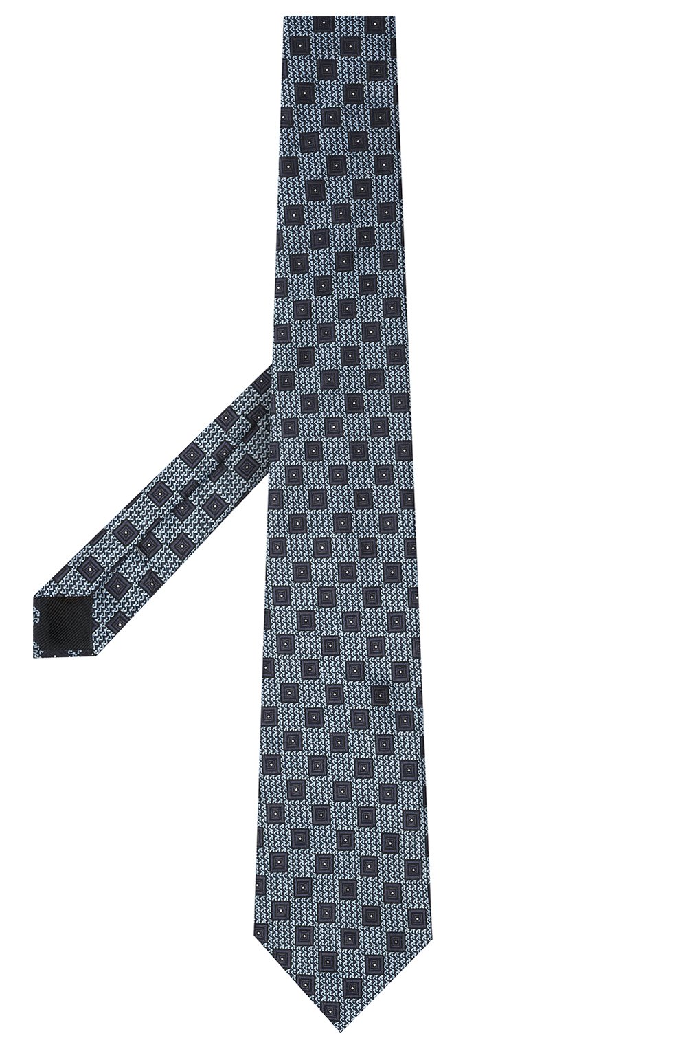 Мужской шелковый галстук ERMENEGILDO ZEGNA синего цвета, арт. Z9D81/1XW | Фото 2 (Принт: С принтом; Материал: Текстиль, Шелк)