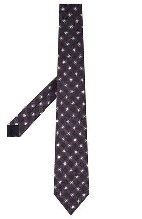 Мужской шелковый галстук ERMENEGILDO ZEGNA фиолетового цвета, арт. Z9D82/1XW | Фото 2 (Принт: С принтом; Материал: Текстиль, Шелк)
