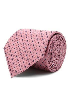 Мужской шелковый галстук ERMENEGILDO ZEGNA розового цвета, арт. Z9E24/100 | Фото 1 (Принт: С принтом; Материал: Шелк, Текстиль)