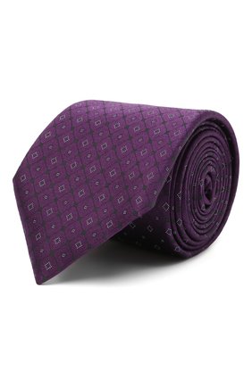 Мужской шелковый галстук ERMENEGILDO ZEGNA фиолетового цвета по цене 17650 руб., арт. Z9E25/100 | Фото 1 Мужской шелковый галстук ERMENEGILDO ZEGNA фиолетового цвета, арт. Z9E25/100 | Фото 1 (Материал: Шелк, Текстиль; Принт: С принтом)