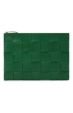 Женская кожаная косметичка BOTTEGA VENETA зеленого цвета по цене 85650 руб., арт. 652931/VCQC1 | Фото 1 Женская кожаная косметичка BOTTEGA VENETA зеленого цвета, арт. 652931/VCQC1 | Фото 1