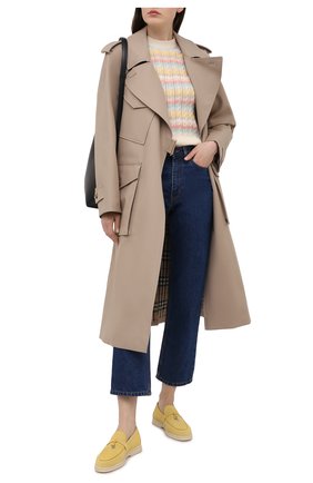 Женские замшевые лоферы LORO PIANA желтого цвета по цене 67650 руб., арт. FAL5899 | Фото 2 Женские замшевые лоферы LORO PIANA желтого цвета, арт. FAL5899 | Фото 2