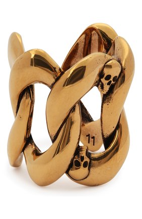Женское кольцо ALEXANDER MCQUEEN золотого цвета по цене 29350 руб., арт. 650457/J160Z | Фото 1 Женское кольцо ALEXANDER MCQUEEN золотого цвета, арт. 650457/J160Z | Фото 1
