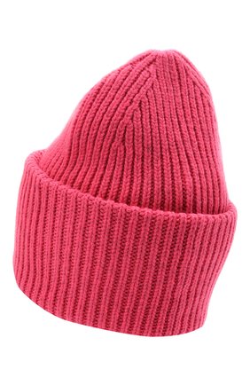 Женская шерстяная шапка ACNE STUDIOS розового цвета по цене 12600 руб., арт. C40140/W | Фото 2 Женская шерстяная шапка ACNE STUDIOS розового цвета, арт. C40140/W | Фото 2