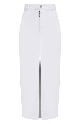 Женская джинсовая юбка DSQUARED2 белого цвета по цене 33400 руб., арт. S75MA0765/S39781 | Фото 1 Женская джинсовая юбка DSQUARED2 белого цвета, арт. S75MA0765/S39781 | Фото 1