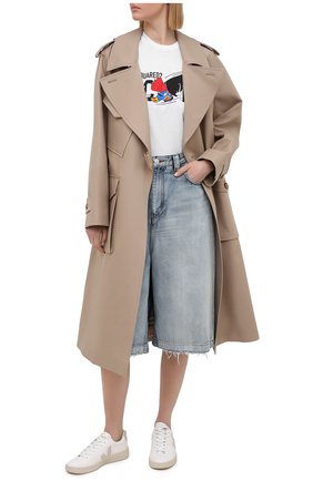 Женская хлопковая футболка DSQUARED2 белого цвета по цене 19800 руб., арт. S80GC0017/S23009 | Фото 2 Женская хлопковая футболка DSQUARED2 белого цвета, арт. S80GC0017/S23009 | Фото 2