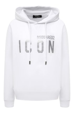 Женский хлопковое худи DSQUARED2 белого цвета по цене 38800 руб., арт. S80GU0033/S25042 | Фото 1 Женский хлопковое худи DSQUARED2 белого цвета, арт. S80GU0033/S25042 | Фото 1