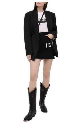 Женская джинсовая юбка DSQUARED2 черного цвета по цене 31150 руб., арт. S80MA0008/S30564 | Фото 2 Женская джинсовая юбка DSQUARED2 черного цвета, арт. S80MA0008/S30564 | Фото 2