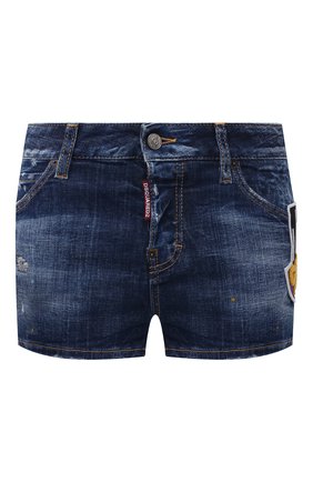 Женские джинсовые шорты DSQUARED2 синего цвета по цене 39650 руб., арт. S80MU0006/S30342 | Фото 1 Женские джинсовые шорты DSQUARED2 синего цвета, арт. S80MU0006/S30342 | Фото 1