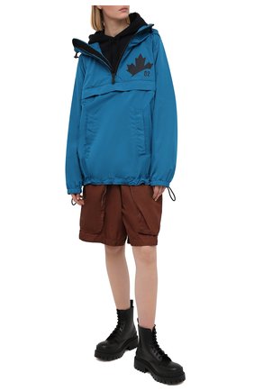 Женская анорак DSQUARED2 бирюзового цвета по цене 36550 руб., арт. S75AM0854/S53817 | Фото 2 Женская анорак DSQUARED2 бирюзового цвета, арт. S75AM0854/S53817 | Фото 2