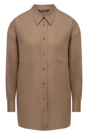 Женская льняная рубашка LORO PIANA коричневого цвета по цене 85000 руб., арт. FAL5890 | Фото 1 Женская льняная рубашка LORO PIANA коричневого цвета, арт. FAL5890 | Фото 1