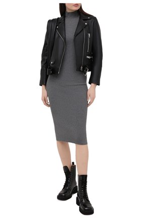 Женское платье ALICE + OLIVIA серого цвета по цене 39950 руб., арт. CL000526703 | Фото 2 Женское платье ALICE + OLIVIA серого цвета, арт. CL000526703 | Фото 2