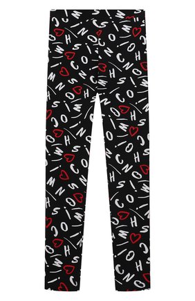 Детские хлопковые леггинсы MOSCHINO черного цвета по цене 9250 руб., арт. HDP044/LBB61/10A-14A | Фото 1 Детские хлопковые леггинсы MOSCHINO черного цвета, арт. HDP044/LBB61/10A-14A | Фото 1