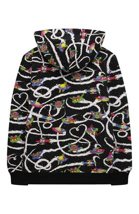 Детский хлопковая толстовка MOSCHINO черного цвета по цене 18400 руб., арт. HMF04K/LDB55/10A-14A | Фото 2 Детский хлопковая толстовка MOSCHINO черного цвета, арт. HMF04K/LDB55/10A-14A | Фото 2 (Материал внешний: Хлопок; Рукава: Длинные; Мальчики Кросс-КТ: Толстовка-одежда; Ростовка одежда: 10 - 11 лет | 140 - 146см, 12 лет | 152 см)
