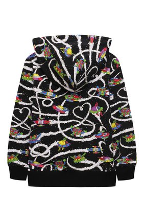 Детский хлопковая толстовка MOSCHINO черного цвета по цене 15750 руб., арт. HMF04K/LDB55/4A-8A | Фото 2 Детский хлопковая толстовка MOSCHINO черного цвета, арт. HMF04K/LDB55/4A-8A | Фото 2 (Материал внешний: Хлопок; Рукава: Длинные; Мальчики Кросс-КТ: Толстовка-одежда; Ростовка одежда: 4 года | 104 см, 5 лет | 110 см, 6 лет | 116 см, 8 лет | 128 см)