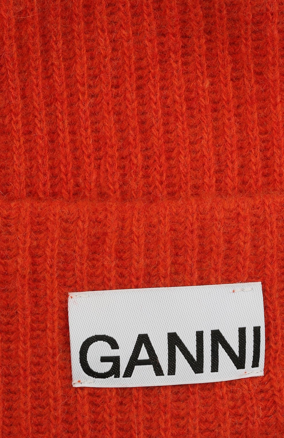 Женская шерстяная шапка GANNI оранжевого цвета по цене 8815 руб., арт. A3222 | Фото 3 Женская шерстяная шапка GANNI оранжевого цвета, арт. A3222 | Фото 3