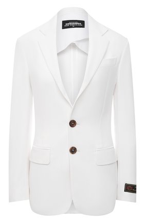 Женский жакет из вискозы DSQUARED2 белого цвета по цене 103500 руб., арт. S75BN0779/S48427 | Фото 1 Женский жакет из вискозы DSQUARED2 белого цвета, арт. S75BN0779/S48427 | Фото 1
