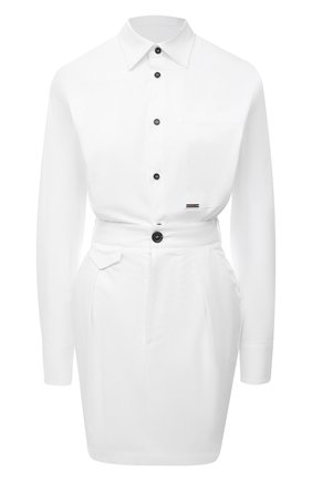 Женское хлопковое платье DSQUARED2 белого цвета по цене 61750 руб., арт. S75CV0360/S35175 | Фото 1 Женское хлопковое платье DSQUARED2 белого цвета, арт. S75CV0360/S35175 | Фото 1