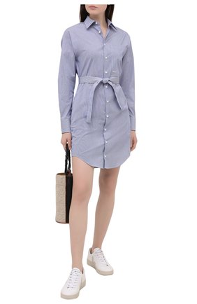 Женское хлопковое платье DSQUARED2 синего цвета по цене 39650 руб., арт. S75CV0406/S53619 | Фото 2 Женское хлопковое платье DSQUARED2 синего цвета, арт. S75CV0406/S53619 | Фото 2