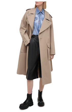 Женская джинсовая рубашка DSQUARED2 синего цвета по цене 51250 руб., арт. S75DL0749/S30341 | Фото 2 Женская джинсовая рубашка DSQUARED2 синего цвета, арт. S75DL0749/S30341 | Фото 2