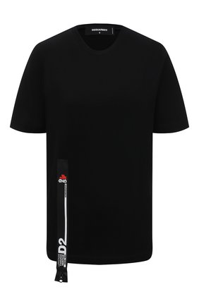 Женская хлопковая футболка DSQUARED2 черного цвета по цене 22950 руб., арт. S75GD0178/S23009 | Фото 1 Женская хлопковая футболка DSQUARED2 черного цвета, арт. S75GD0178/S23009 | Фото 1