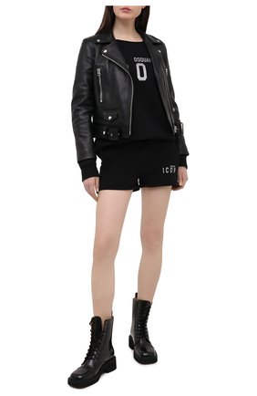 Женский хлопковый свитшот DSQUARED2 черного цвета по цене 36550 руб., арт. S80GU0031/S25042 | Фото 2 Женский хлопковый свитшот DSQUARED2 черного цвета, арт. S80GU0031/S25042 | Фото 2