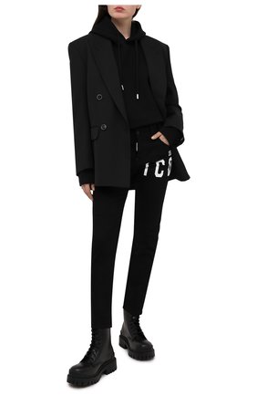 Женский хлопковое худи DSQUARED2 черного цвета по цене 41900 руб., арт. S80GU0032/S25042 | Фото 2 Женский хлопковое худи DSQUARED2 черного цвета, арт. S80GU0032/S25042 | Фото 2