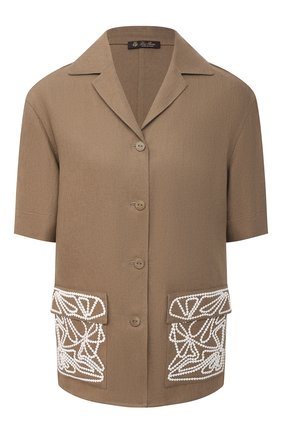 Женская льняная рубашка LORO PIANA коричневого цвета по цене 225000 руб., арт. FAL6310 | Фото 1 Женская льняная рубашка LORO PIANA коричневого цвета, арт. FAL6310 | Фото 1