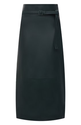 Женская кожаная юбка LORO PIANA темно-зеленого цвета по цене 491000 руб., арт. FAL5455 | Фото 1