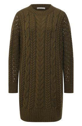 Женское платье из шерсти и вискозы ALICE + OLIVIA хаки цвета по цене 53800 руб., арт. CC011544702 | Фото 1 Женское платье из шерсти и вискозы ALICE + OLIVIA хаки цвета, арт. CC011544702 | Фото 1