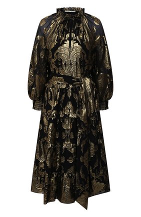 Женское шелковое платье ALICE + OLIVIA золотого цвета по цене 79950 руб., арт. CC010T19504 | Фото 1 Женское шелковое платье ALICE + OLIVIA золотого цвета, арт. CC010T19504 | Фото 1