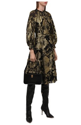 Женское шелковое платье ALICE + OLIVIA золотого цвета по цене 79950 руб., арт. CC010T19504 | Фото 2 Женское шелковое платье ALICE + OLIVIA золотого цвета, арт. CC010T19504 | Фото 2