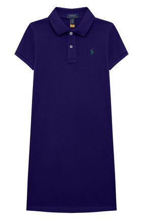 Детское хлопковое платье POLO RALPH LAUREN темно-синего цвета по цене 7240 руб., арт. 313812021 | Фото 1 Детское хлопковое платье POLO RALPH LAUREN темно-синего цвета, арт. 313812021 | Фото 1 (Случай: Повседневный; Материал внешний: Хлопок; Рукава: Короткие; Девочки Кросс-КТ: Платье-одежда; Ростовка одежда: 12 лет | 152 см, 9 лет | 134 см, 8 лет | 128 см, 13 - 15 лет | 158 см)