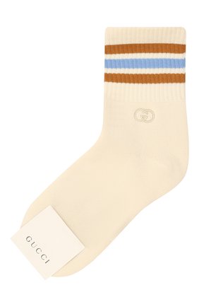 Детские хлопковые носки GUCCI бежевого цвета по цене 8555 руб., арт. 643519/4H428 | Фото 1 Детские хлопковые носки GUCCI бежевого цвета, арт. 643519/4H428 | Фото 1