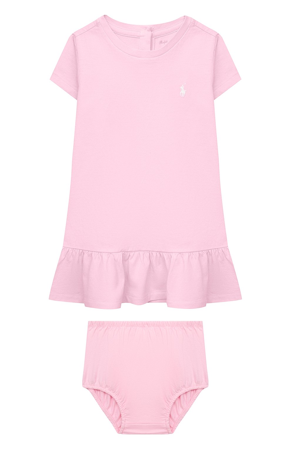 Женский комплект из платья и шорт POLO RALPH LAUREN розового цвета, арт. 310835081 | Фото 1