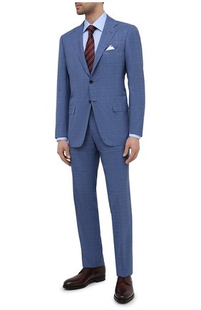 Мужской шерстяной костюм KITON синего цвета по цене 754000 руб., арт. UA81K01X57 | Фото 1 Мужской шерстяной костюм KITON синего цвета, арт. UA81K01X57 | Фото 1