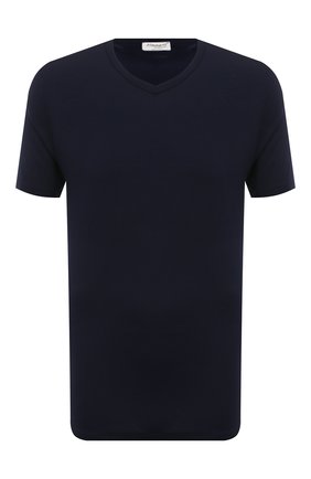 Мужская футболка ZIMMERLI темно-синего цвета, арт. 700-1346 | Фото 1 (Материал внешний: Синтетический материал; Рукава: Короткие; Длина (для топов): Стандартные; Мужское Кросс-КТ: Футболка-белье; Кросс-КТ: домашняя одежда)