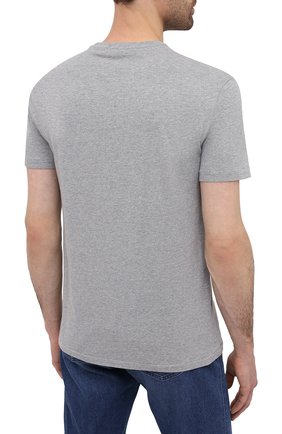 Мужская хлопковая футболка POLO RALPH LAUREN серого цвета, арт. 710835761 | Фото 4 (Рукава: Короткие; Длина (для топов): Стандартные; Принт: С принтом; Материал внешний: Хлопок; Стили: Кэжуэл)