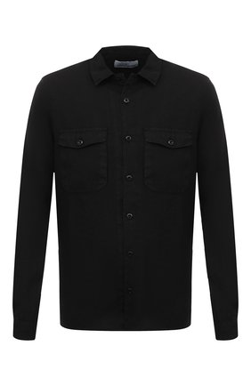 Мужская льняная рубашка STONE ISLAND черного цвета по цене 23100 руб., арт. 741512001 | Фото 1 Мужская льняная рубашка STONE ISLAND черного цвета, арт. 741512001 | Фото 1