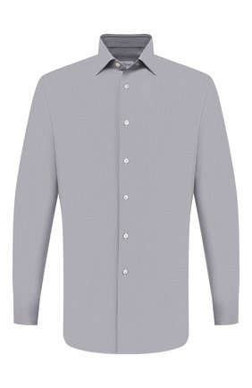 Мужская хлопковая сорочка BRIONI серого цвета по цене 51800 руб., арт. RCH10L/P004R | Фото 1 Мужская хлопковая сорочка BRIONI серого цвета, арт. RCH10L/P004R | Фото 1