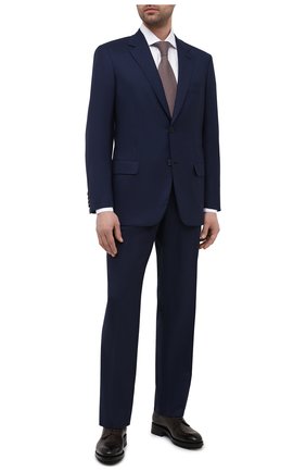 Мужской шерстяной костюм BRIONI темно-синего цвета по цене 451500 руб., арт. RAH00Y/P0A66/PARLAMENT0 | Фото 1 Мужской шерстяной костюм BRIONI темно-синего цвета, арт. RAH00Y/P0A66/PARLAMENT0 | Фото 1