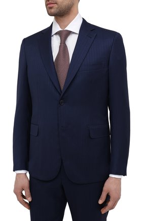 Мужской костюм из шерсти и шелка BRIONI темно-синего цвета по цене 467000 руб., арт. RA0J0W/P0A44/BRUNIC0 | Фото 2 Мужской костюм из шерсти и шелка BRIONI темно-синего цвета, арт. RA0J0W/P0A44/BRUNIC0 | Фото 2